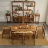 Mesa de Chá e Cadeiras para Varanda em Madeira Maciça de Nogueira Mesa de Chá para Apartamento Pequeno Novo Estilo Chinês Mesa de Chá Pequena Mesa de Café Estilo Zen Simples Moderno