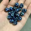 Accesorios de joyería, cuentas de cerámica con forma retro de esmalte floral, cuentas sueltas con borde cuadrado pequeño, material para pulsera DIY con cuentas