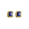 Pendientes de Plata de Ley 925 con Incrustaciones Pequeñas de Nuevo Estilo, Pendientes Dorados de Lujo Ligero de Alta Gama para Mujer Lapis Lillet