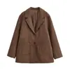 Para Popular Transfronteiriço 2025 Feminino Novo Outono Aliexpress Popular Jaqueta Blazer de Camurça para o Dia a Dia