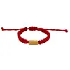 Pulsera Rectangular Tejida de Acero Inoxidable Grabable para Pareja Pulsera de Acero de Titanio Personalizada de Moda Hecha a Mano