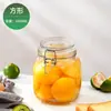 Pote de Vidro com Tampa Atacado Cozinha Grau Alimentício Garrafa de Armazenamento Pote Selado Transparente Pote de Armazenamento Pote para Armazenamento de Grãos Grossos