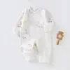 Mameluco para Bebé Recién Nacido con Lazos Estilo Monje Modelo Primavera y Otoño Algodón Puro Bebé Año del Caballo Otoño Recién Nacido Niños Pequeños Ropa de Dormir