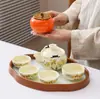 Juego de té Kung Fu color crema, acabado mate, un regalo lujoso pero discreto adecuado para clientes, superiores y maestros durante el Festival del Medio Otoño y el Día Nacional.