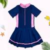 Traje de baño para niños 2025 nuevo traje de baño de una pieza para niñas con falda estampada de dibujos animados fabricantes de trajes de baño para niños al por mayor
