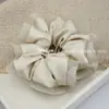 Scrunchie de Cetim de Alta Qualidade com Acabamento de Pérolas, Prendedor de Cabelo Estilo Coreano para Rabo de Cavalo e Coque, Realça a Elegância
