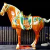 Luoyang Tang Sancai Cavalo Cerâmica Cavalo Enfeites Seis Cavalos Casa Sala de Estar Escritório Decoração Artesanato Presentes Enfeites de Fortuna