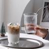 Vaso de Vidrio para Bebida Fría Ins Juice con Pajita Vaso para Café Americano con Hielo Vaso para Leche Doméstico Vaso Grueso en Forma de U