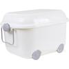 Caja de almacenamiento con ruedas para juguetes de plástico PP de estilo nórdico, caja de almacenamiento con ruedas para bebés y niños, caja de almacenamiento con dibujos animados al por mayor, armario de almacenamiento