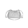 Nova Bolsa de Ombro Plissada com Cordão e Padrão Diamante Crossbody Bolsa Saco Doce Simples Moda Estilo Coreano Luxo Acessível