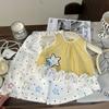 Gran Venta No Reembolsable y No Cambiable [Ordene con Racionalidad] Chaleco sin Mangas de Estrella de Cinco Puntas para Niñas de Verano + Pantalones de Pierna Ancha de Lunares