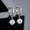 Jinse nova fivela de orelha micro-incrustada brincos de zircão incrustados de cobre feminino fábrica atacado viajante requintado orelha jóias fábrica atacado