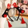Diadema estilo corte Gege Bandera Sello para el cabello Infantil Estilo chino Tocado para niñas Adorno para la cabeza Flor Hanfu Lavado de cara Diadema de emperatriz