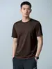 Camiseta Masculina de Manga Curta 60S Ice Silk Modal de Alta Qualidade Verão 2026 Leve Luxuosa Lisa Cor Sólida Solta Versátil