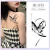 Tatuaje de mariposa a base de hierbas, resistente al agua, para mujer, de larga duración, para verano, para muñeca, brazo, alta gama, sexy, para la espalda.