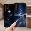 Funda adecuada para teléfono Samsung S25Ultra Cubierta protectora A16 S24 cielo estrellado playa TPU suave S26PLUS escena nocturna