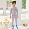 Nuevo Conjunto de Ropa Interior Térmica de Lana Antibacteriana de 10A para Niños, Engrosado para Otoño e Invierno, Ropa Interior Suave