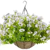 Direto da fábrica transfronteiriço simulação planta verde violeta camélia combinação de buquê decoração de flor de plástico de simulação verde para exterior