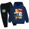 100Cm-160Cm Ropa Infantil Mediana y Grande Traje Infantil Sudadera con Capucha Sudadera + Pantalones Pb607