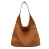 Bolsa de ombro retrô da moda para mulheres 2023 de grande capacidade, casual, combina com tudo, tipo tote fosca de axila