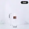 Botellas dispensadoras de esencia cosmética líquida portátiles al por mayor del fabricante, Botellas vacías, Botellas gotero de vidrio ámbar transparente para aceites esenciales