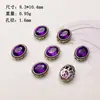Turmalina natural cristal púrpura aguamarina Piedra lunar rojo del sur accesorios S925 joyería de plata vieja pulsera collar hecho a mano diy