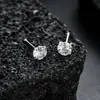 Pendientes de Racimo Completamente Diamantados de Nuevo Estilo Transfronterizos para Hombres, Modernos y Versátiles, Pendientes de Flor de Iris de Alta Gama en Forma de Cruz para Mujeres