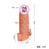 Preservativo Dente de Lobo Simulado para Homens, Anel Vibratório para Travar o Sêmen, Estimulação Clitoral Espessa e Alongada, Brinquedo Sexual de Ressonância para Casal