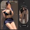 Ropa interior sexy, sensual, caliente, puro deseo, escote profundo, libre, pareja, coqueteo, azafata, juego de rol, tentación, camisón de cadera