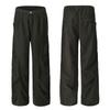 Ropa Muxi # Pantalones de Trabajo con Diseño Desestructurado Retro Americano para Hombres y Mujeres, Pantalones Largos Rectos Casuales Holgados con Retazos.