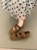 Zapatos Retro de Mujer con Lunares Suaves, Puntera Cuadrada y Tacón Bajo para Aumentar la Altura, con Correas Estilo Hada para Combinar con Faldas, Zapatos de Ballet de Suela Suave