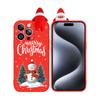 Adequado para Capa de Celular Apple 17 16Promax Estéreo Boneca Alce Árvore de Natal Capa Protetora para iPhone13
