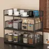 Nuevo Estante de Almacenamiento para Cafetera Organizador para Mesa de Comedor Encimera Estante de Almacenamiento Tipo Cajón Portavasos para Taza de Café Bolsa de Té Bocadillos