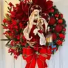 2025 Cruzamento de Fronteiras Novo Guirlanda de Natal Pendurado na Porta Decorações de Natal Iluminadas Cenário Layout Adereços Fabricante Atacado