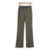 Pantalones Casuales Estilo Americano Estilo Perezoso para Mujer Primavera y Otoño Nuevo en Forma de V Cintura Baja Simulación Rectos Fitness Hogar Rectos