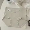 Pantaletas de algodón puro antibacterianas de 10A con entrepierna extendida, hipoalergénicas, transpirables, de cintura alta, bragas para mujer con control de abdomen postparto