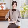 Cárdigan de Otoño-Invierno para Mamá Transfronterizo 2026 Nueva Moda Holgado Ajustado Talla Grande Versátil Abrigo