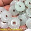 Venta al por mayor del fabricante Procesamiento de productos defectuosos Jade Imitación Jade Cuarzo Roca Jade Colgante Colgante Frijol Cian Hebilla de Seguridad 111