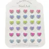 Acessórios Tridimensionais em Resina com Formato de Coração para Nail Art Transfronteiriça, Decorações de Unha DIY Feitas à Mão, Brincos, Capas de Celular, Acessórios de Unha Vestíveis