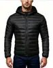 Jaqueta de Algodão Masculina Outono Inverno Quente com Capuz Roupas de Algodão Soltas à Prova de Vento Esportiva Casual Jaqueta de Algodão com Costela Outerwear