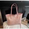 Bolso de Gran Capacidad para Mujer 2025 Nueva Moda Bolso Tote Simple Verano Versátil Clase Desplazamiento Color Contraste Bolso de Hombro