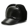 Gorra con Visera de Cuero Cálida de Invierno para Hombres de Mediana Edad y Mayores, Protección Auditiva para Ancianos con Forro de Felpa, a Prueba de Viento, para Prevenir el Frío