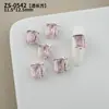 Rhinestones Brillantes para Uñas, Rhinestones Rojos Transparentes Rosa con Forma de Almohada y Forma de Cubo de Azúcar para Año Nuevo, Rhinestones para Uñas al por Mayor