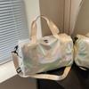 Bolsa Deportiva Brillante Perlada, Bolsa de Viaje de Corta Distancia Cruzada Moderna y Casual, Bolso de Mano Impermeable Simple Europeo y Americano