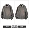 Camisa Polo de Moda Estilo Old Money de Nasa Sudadera Negra para Hombre Otoño Nueva Suelta Casual Tejido Superior
