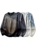 Sudadera nueva tie-dye degradado 2026 para hombre, top de manga larga con cuello redondo holgado de otoño, estilo trendy de Instagram, prenda exterior casual