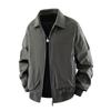 Casaco Jaqueta Piloto Masculino Primavera Outono 2025 Nova Marca Tendência Gola Reversível Roupa de Trabalho Jaqueta Baseball Executiva Estilo Masculino