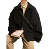 Otoño e Invierno 2024 Nueva Moda Coreana Holgada Duffy Guapo Tendencia Marca Chaqueta para Hombre de Alto Sentido Abrigo Corto de Lana