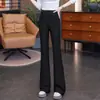 Pantalones acampanados negros para mujer, nuevo estilo otoño 2026, talla grande, tiro alto, adelgazantes, pantalones de campana estilo traje