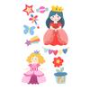 Desenho animado fofo princesa flor cor tatuagem adesivo infantil braço e ombro avançado senso adesivo padrão seguro e não tóxico